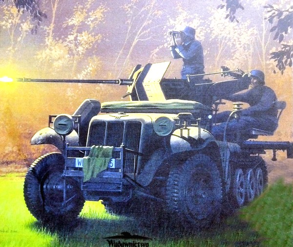 Sd.Kfz.10/4、10/5型半履带防空炮车