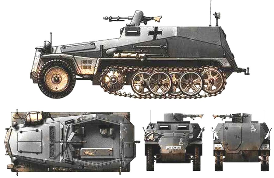 Sd.Kfz.250/1型半履带装甲运兵车
