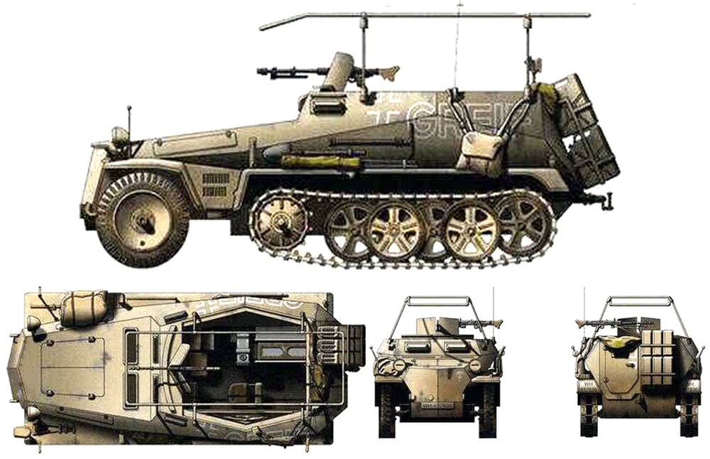 Sd.Kfz.250/3 Ⅳ型半履带装甲通讯指挥车
