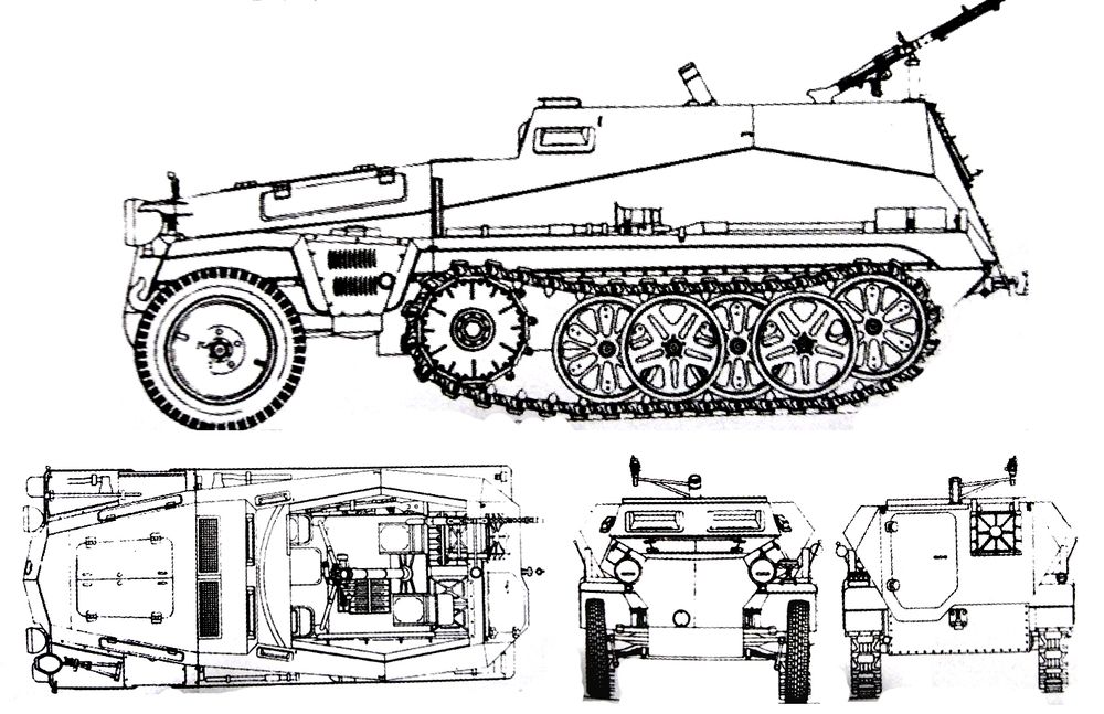 250/7型半履带装甲迫击炮车 Sd.Kfz.250/7（Alt）