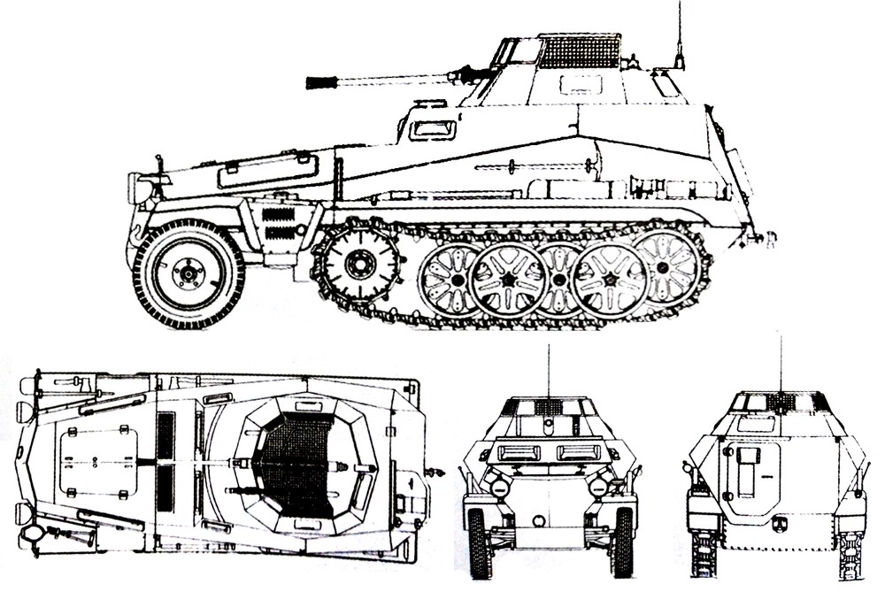 Sd.Kfz.250/9 Alt型半履带装甲侦察车