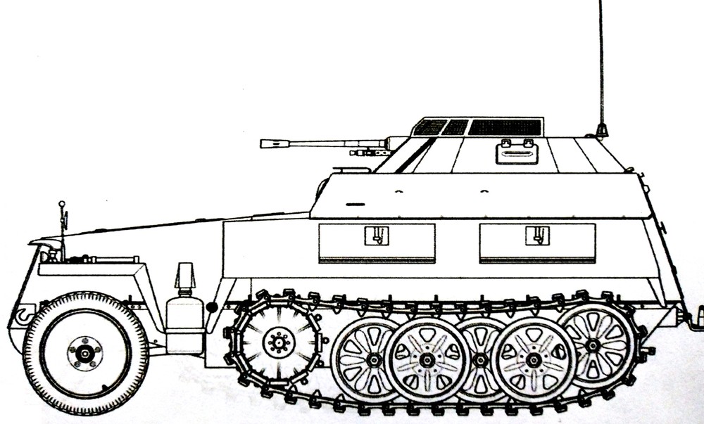 Sd.Kfz.250/9 Neu型半履带装甲侦察车