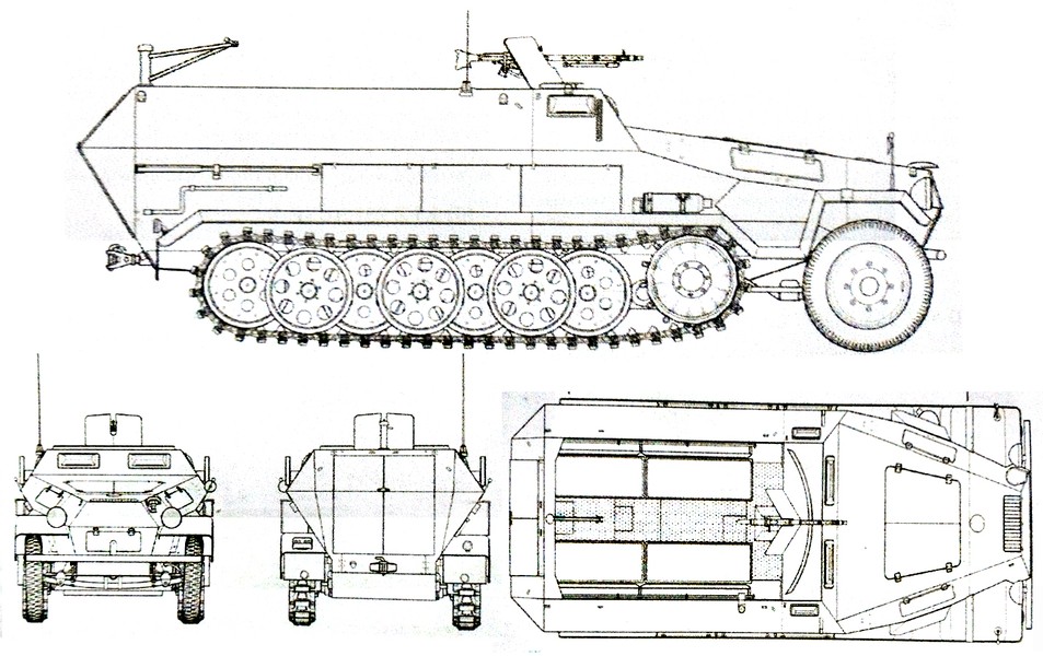 251/1型半履带装甲运兵车(B型车体) Sd.Kfz.251/1 Ausf.B