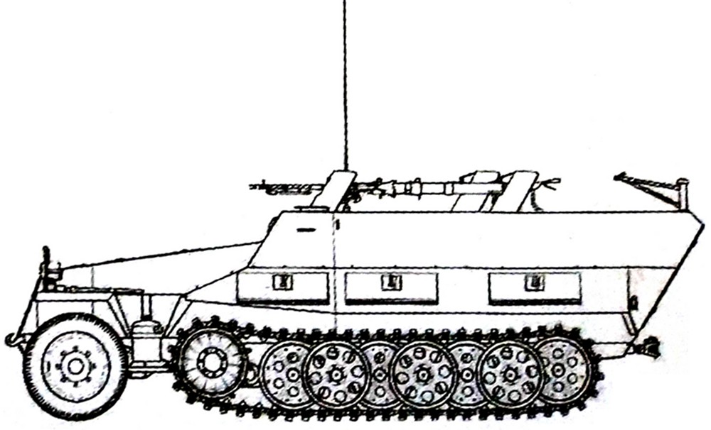 Sd.Kfz.251/16 Ausf.D型半履带装甲喷火车