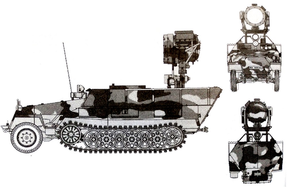 Sd.Kfz.251/20型半履带装甲红外辅助投光车