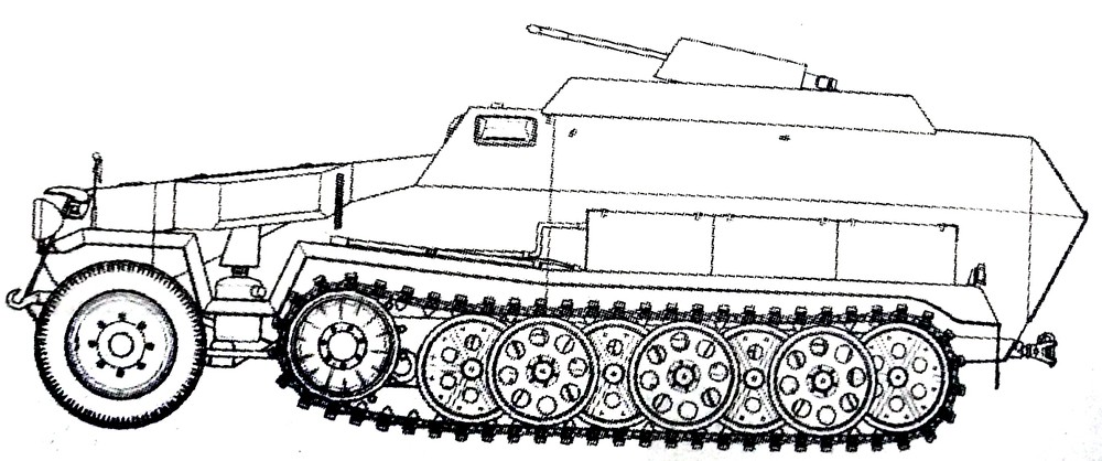 Sd.Kfz.251/21 Flak C型半履带装甲自行防空炮车