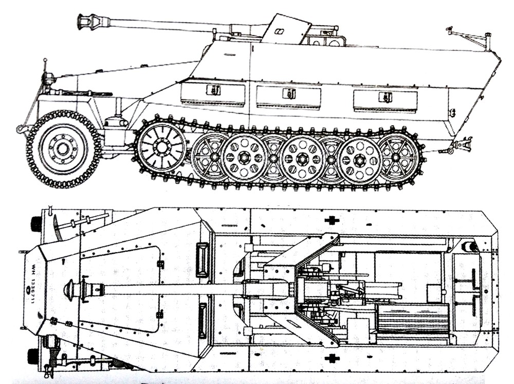 251/22型半履带装甲炮车 Sd.Kfz.251/22 Ausf.D