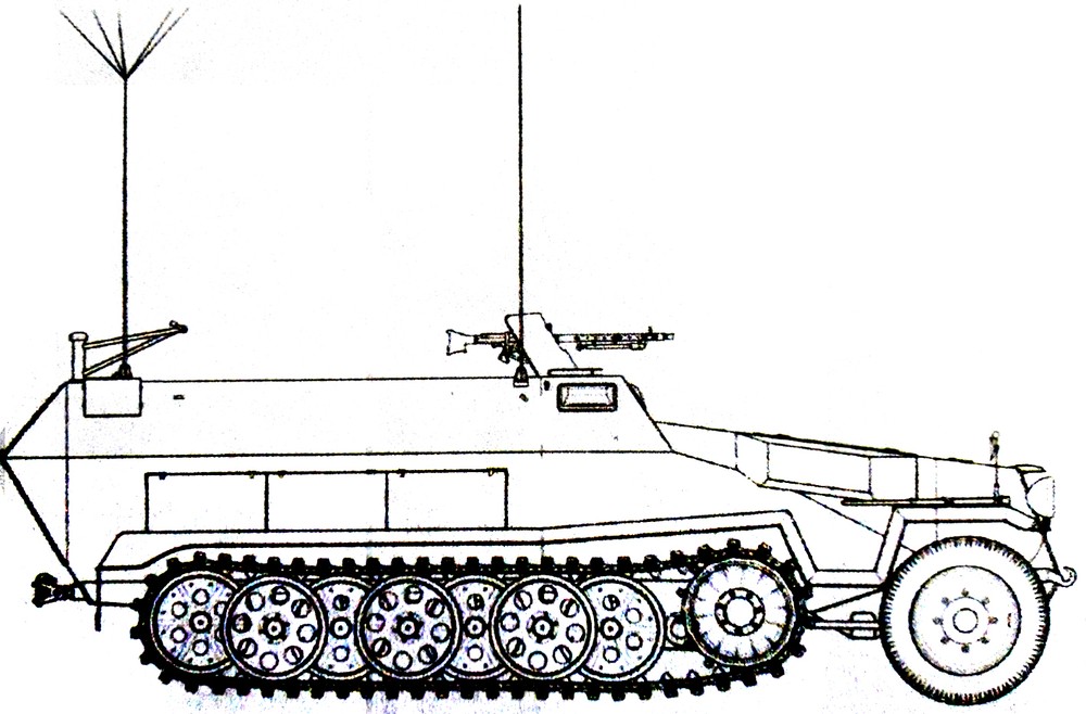 Sd.Kfz.251/6 Ausf.C型半履带装甲指挥车