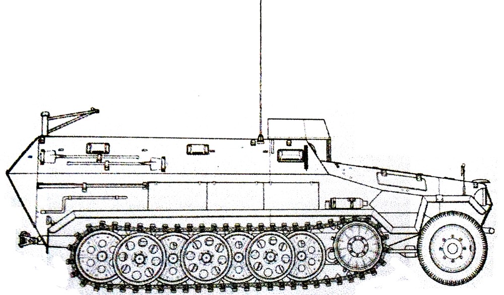 Sd.Kfz.251/6 Ausf.A型半履带装甲指挥车(无前置机枪型)