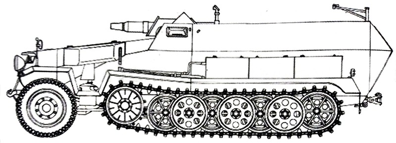 251/9型半履带装甲炮车(C型车体)Sd.Kfz.251/9 Ausf.C