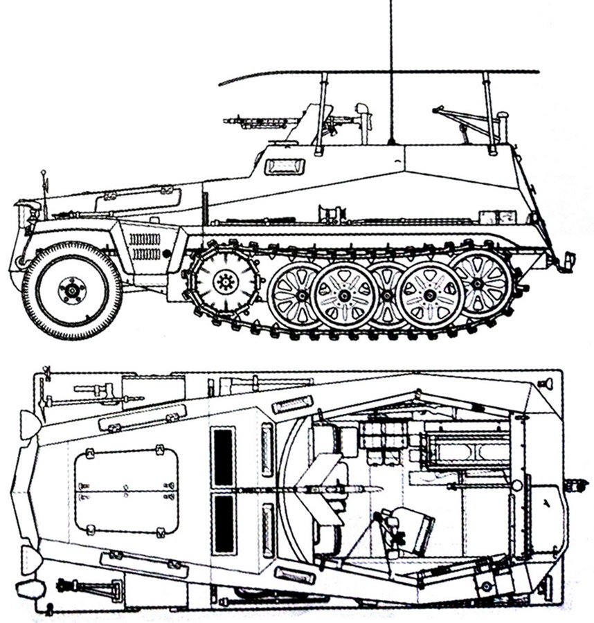 Sd.Kfz.250/5型半履带装甲炮兵观测车