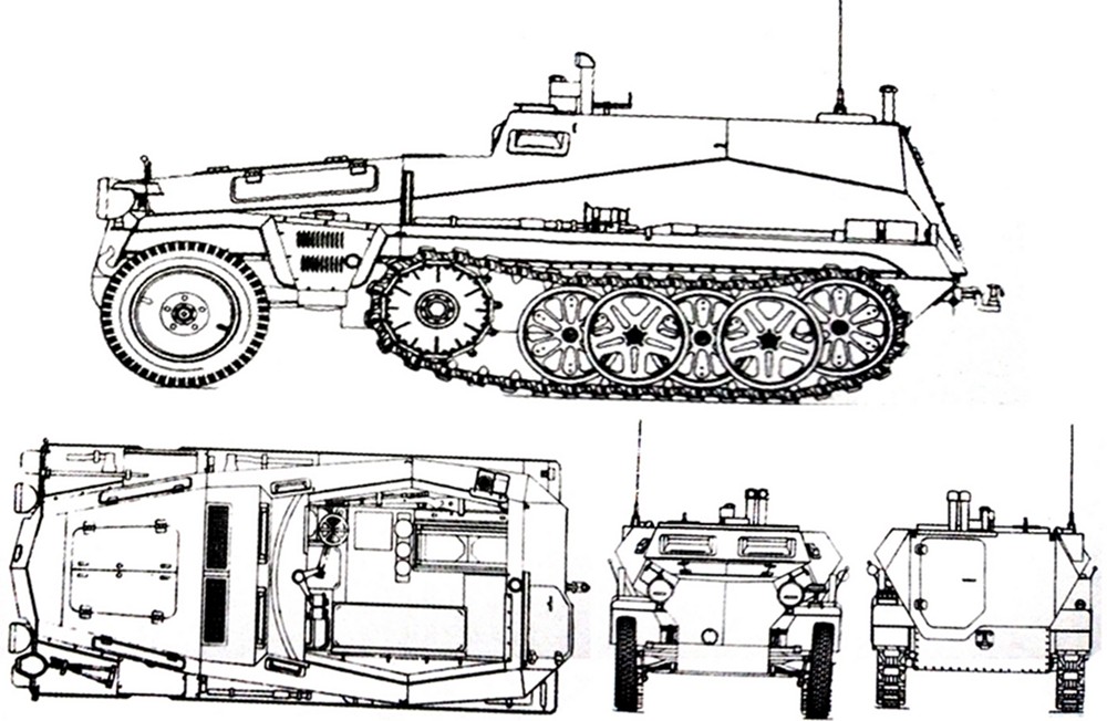 Sd.Kfz.250/12型半履带装甲炮兵观测车