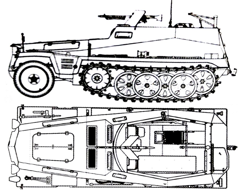 Sd.Kfz.250/2型半履带装甲野战电话布线车