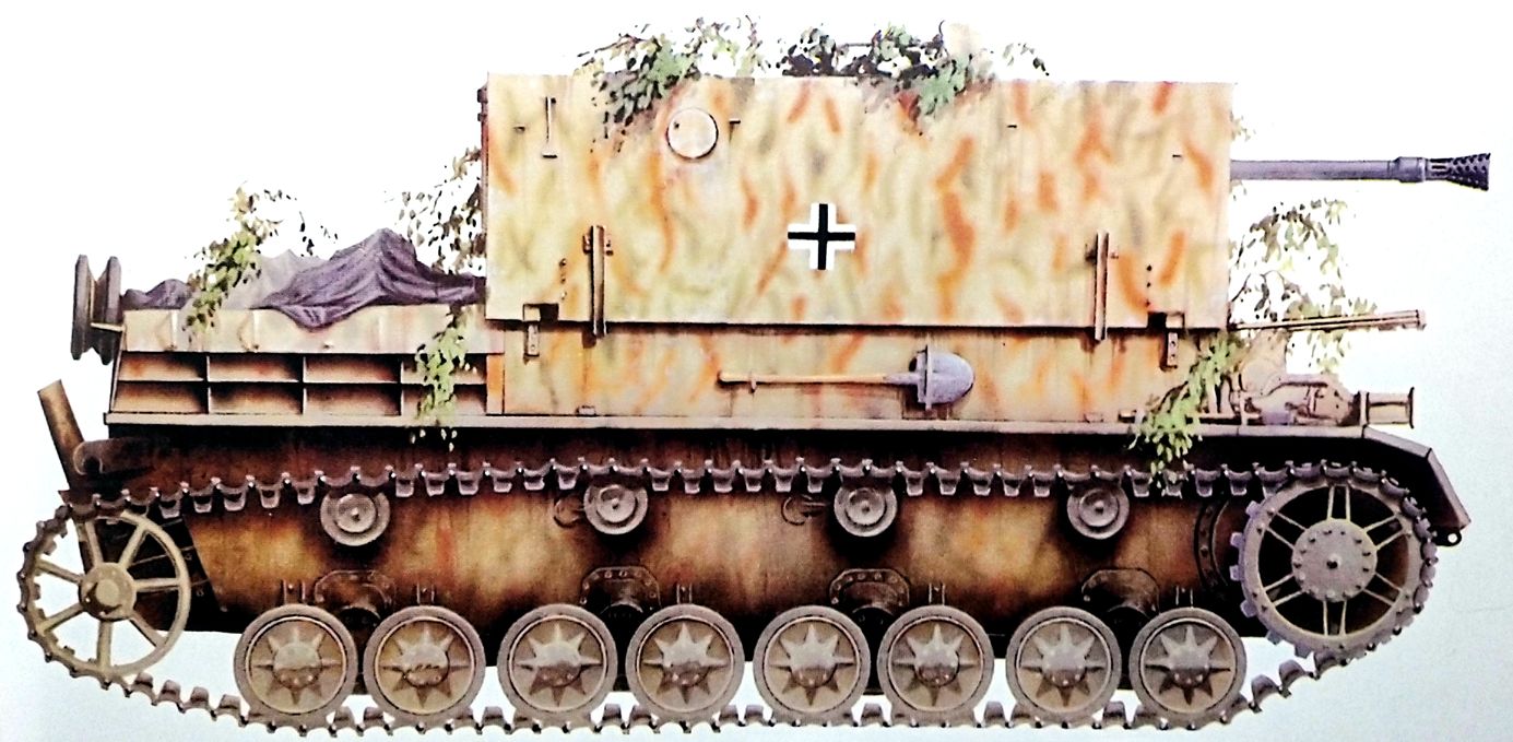 1944年9月,西线战场荷兰阿纳姆地区,隶属武装党卫军第9装甲师第9高射炮营的一辆「家具车」自行高射炮车。