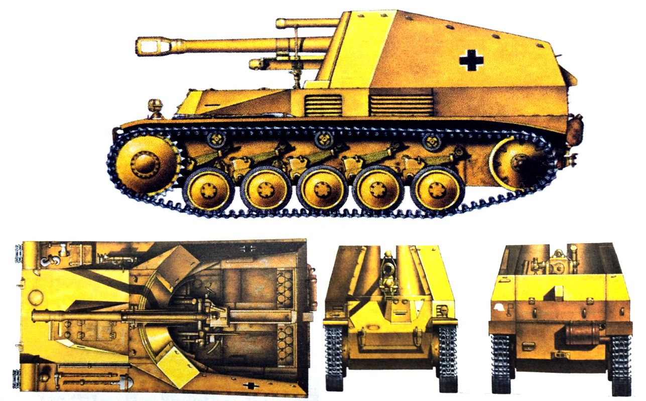 「黄蜂」105毫米自行榴弹炮车 105mm leFH 18/40 Fgst auf Pz.Kpfw.Ⅱ Sd.Kfz.124