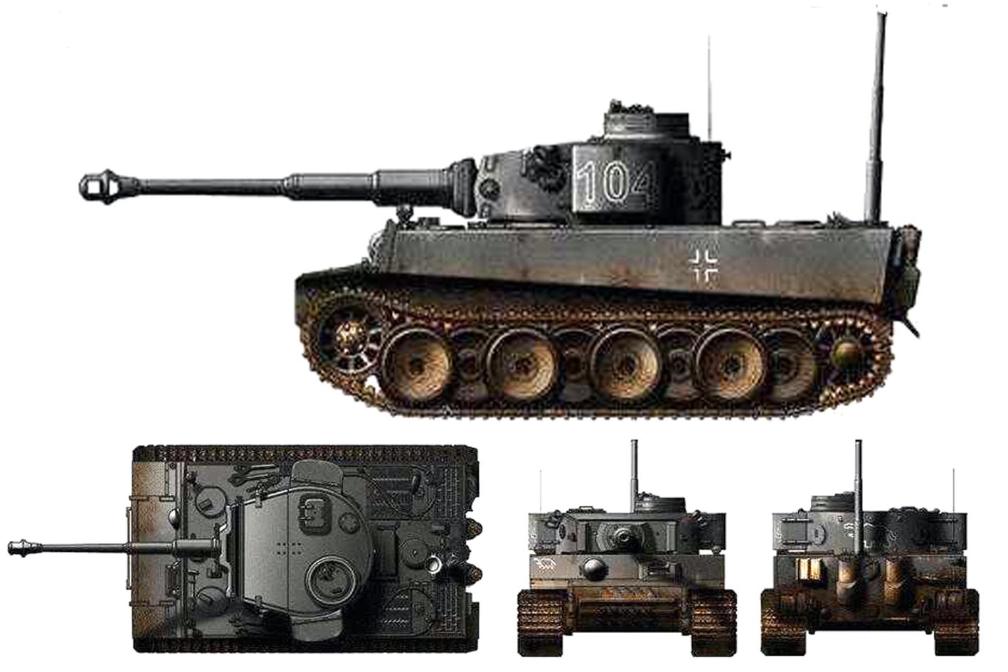 Ⅵ号「虎」式(虎Ⅰ)坦克(早期型)(Sd.Kfz.181 Pz.Kpfw.Ⅵ Ausf.H/E TigerⅠ)