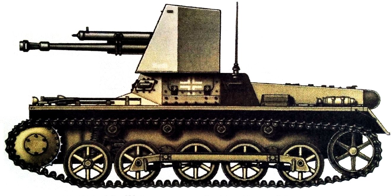 1940年5月法国战场，第643坦克歼击营的一辆Ⅰ号47mm自行反坦克炮车。