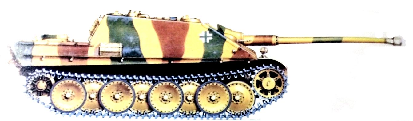 1944年11月阿尔萨斯地区，德军654重坦克歼击营的一辆「猎豹」重型坦克歼击车（后期型）。