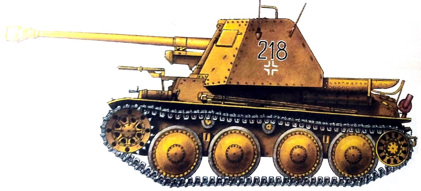 1944年3月，德国武装党卫军第2师的一辆75mm「黄鼠狼」ⅢH（138）型反坦克炮车。