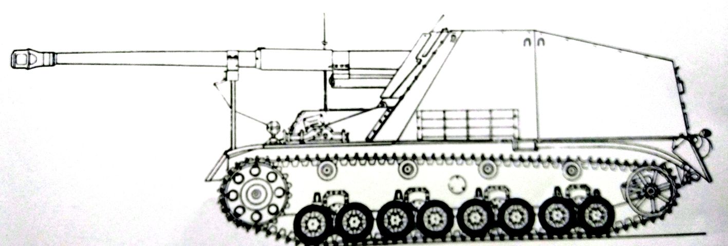 88mm「犀角」自行反坦克炮车线图