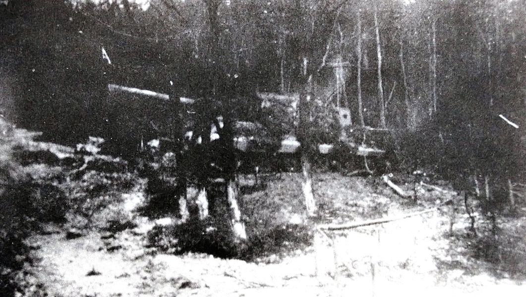 1945年初春，653重装甲歼击营314号「猎虎」重型坦克歼击车遭到盟军飞机空袭，但未受损，该车虽然作了伪装且隐藏在树林中，但由于车体太大、留下的履带痕迹十分明显，因此很容易被飞机发现。