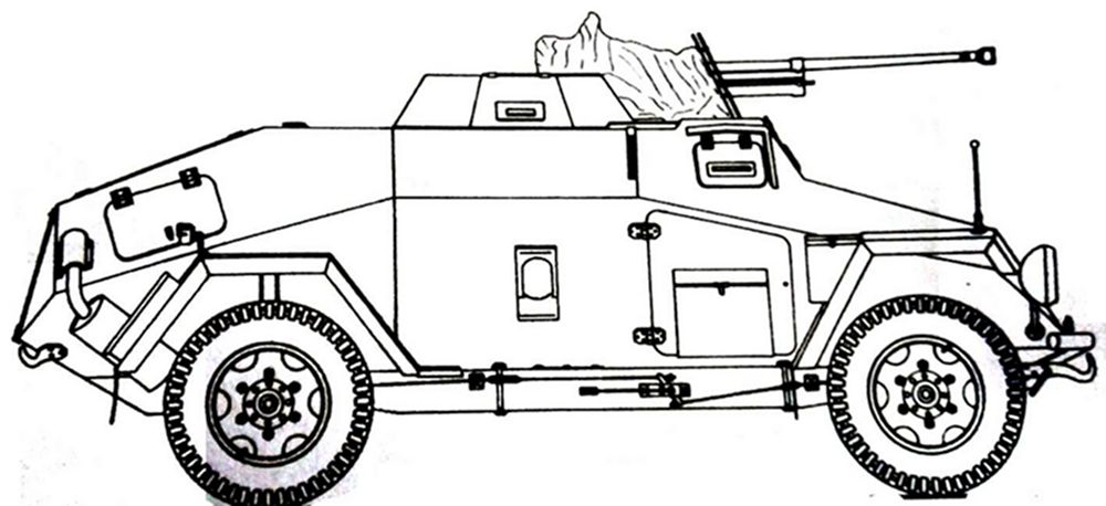 Sd.Kfz.221型4轮装甲侦察车（后期型）