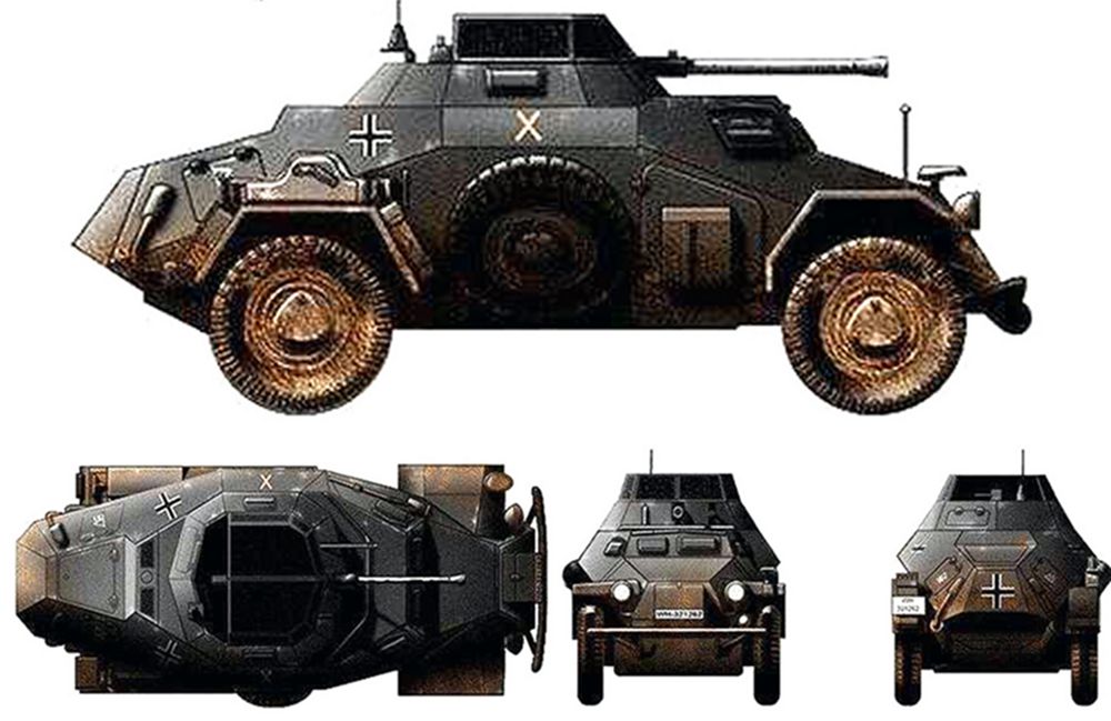 Sd.Kfz.222型4轮装甲侦察车