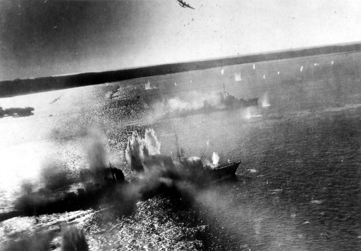 1944年8月24日，德国1936A型驱逐舰Z24号与鱼雷艇T24号在法国吉伦特河口勒韦尔东附近，遭到英国皇家空军第236中队与加拿大皇家空军第404中队「英俊战士」战斗轰炸机攻击。T24号当场沉没，Z24号虽挣扎返回勒韦尔东，仍在次日倾覆沉没。
