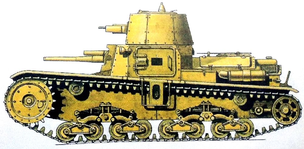 1941年4月,非洲埃塞俄比亚,隶属Cdo.Tr.A.O.M营指挥连指挥官的M11/39中型坦克。