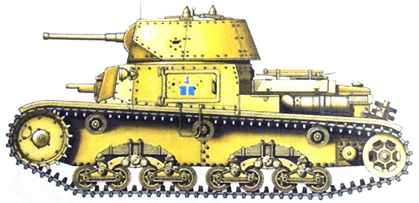 1943年,意大利,意军第XVⅠ中型坦克营2连的M14/41中型坦克。