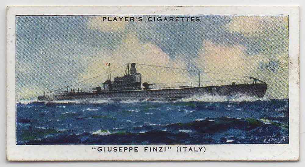 卡尔维级芬齐号（Giuseppe Finzi）的宣传物图片。