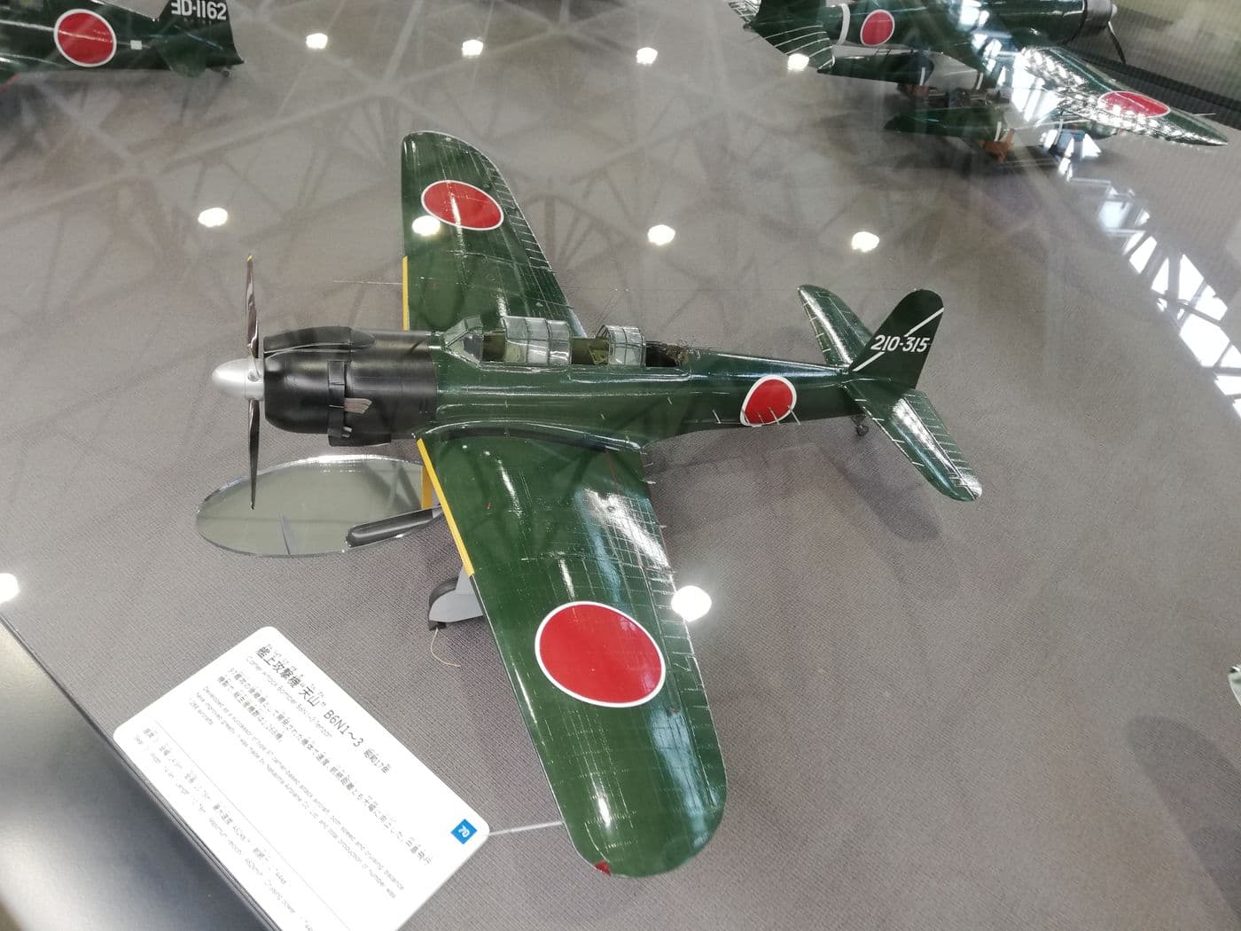 隶属于第210海军航空队的天山一二型(B6N2)舰上攻击机模型。