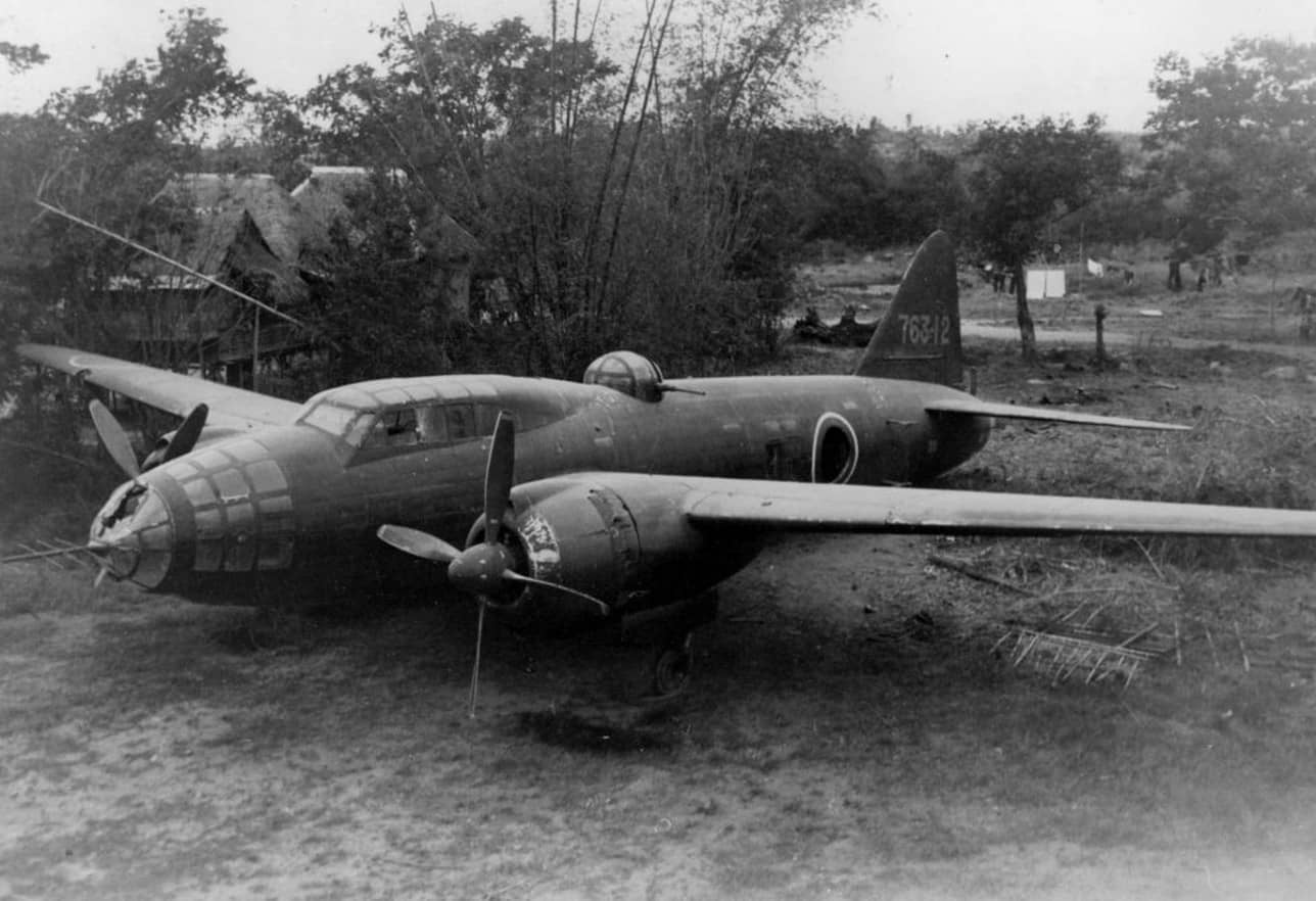 1945年,一架被美军缴获的第763航空队一式陆攻24型(G4M2a Model 24)。