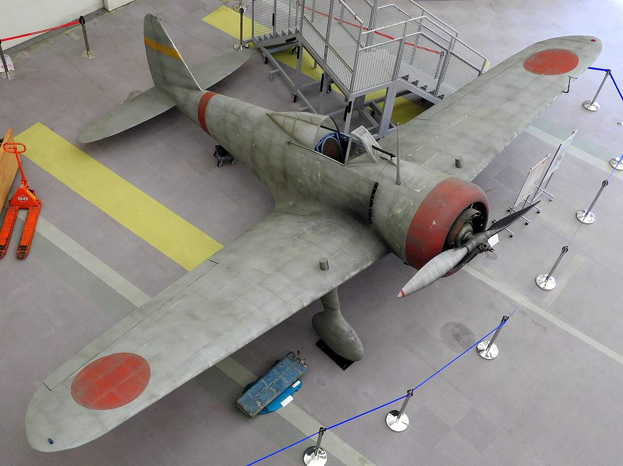 日本所泽航空博物馆展出的九七式战斗机（复原版）。