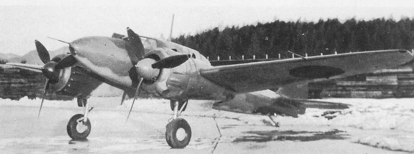 二式复座战斗机「屠龙」(Ki-45)的四号原型机实拍。