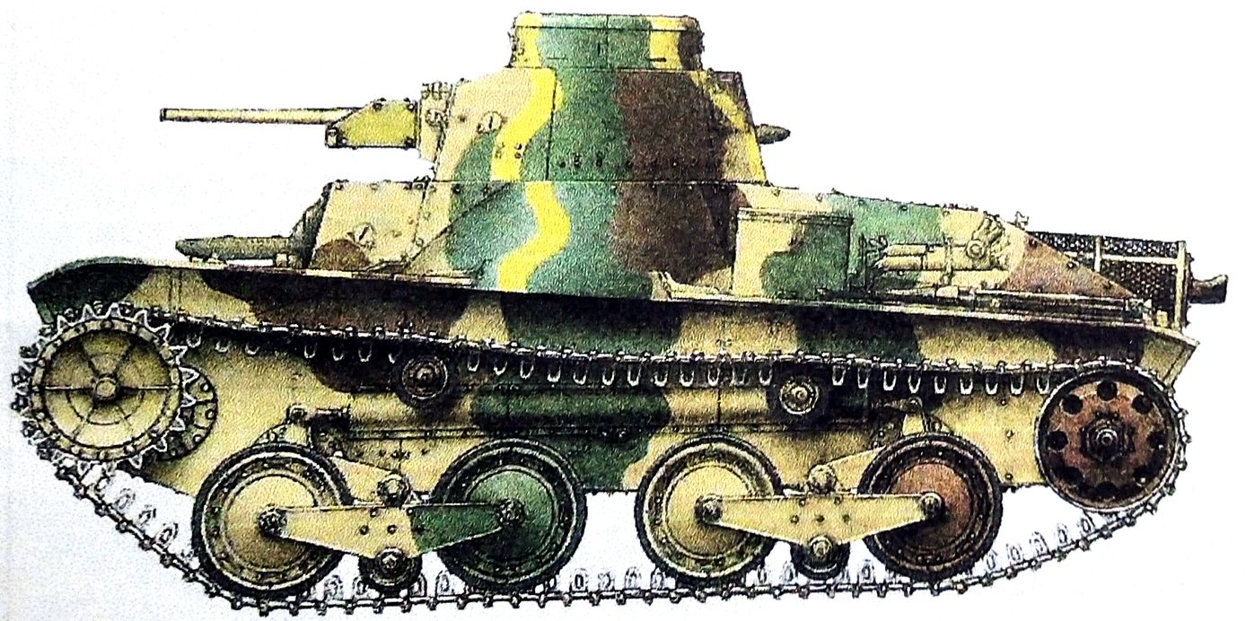 1939年6月，驻扎蒙古的日本关东军第4坦克团的95式轻型坦克。