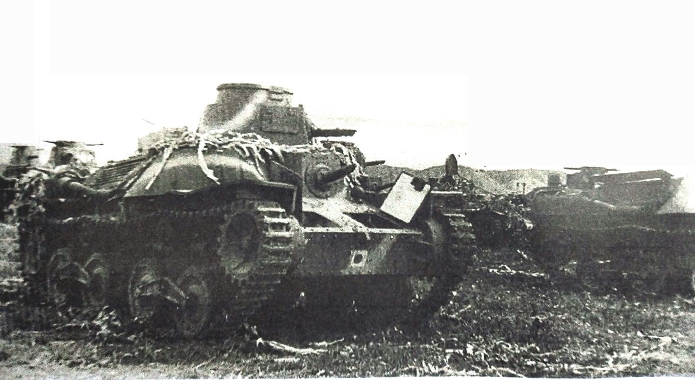 1945年8月，中国东北，向苏军投降的日本关东军第107步兵师属侦察营的95式轻型坦克。