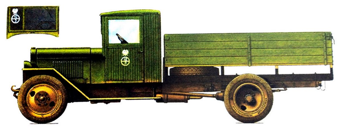 1945年,德国地区,隶属苏联第一装甲军的一辆吉斯 ZIS-5W军用卡车。