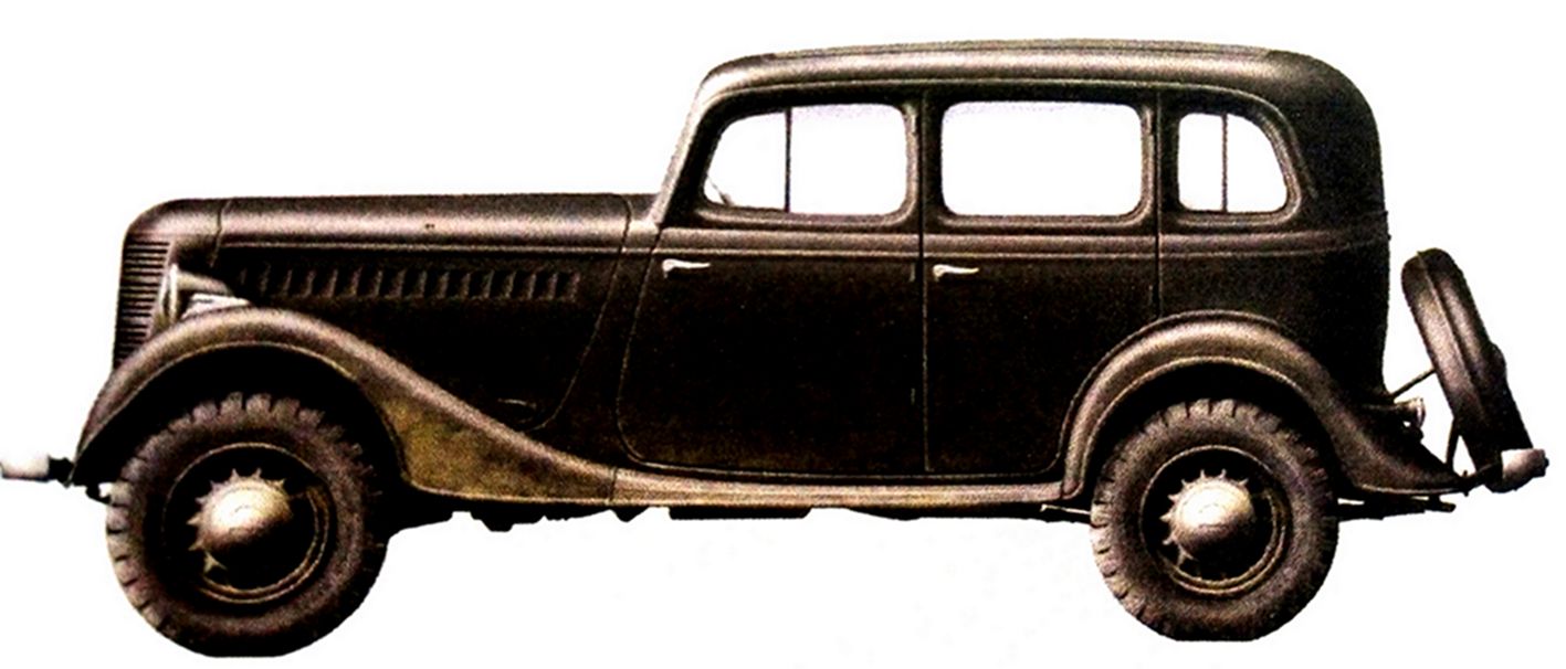 1944-1945年,苏军一辆不明单位的GAZ-61-73军用小车。