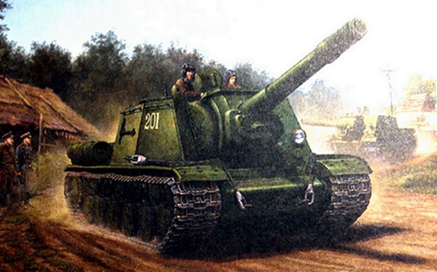 SU-152型自行榴弹炮车