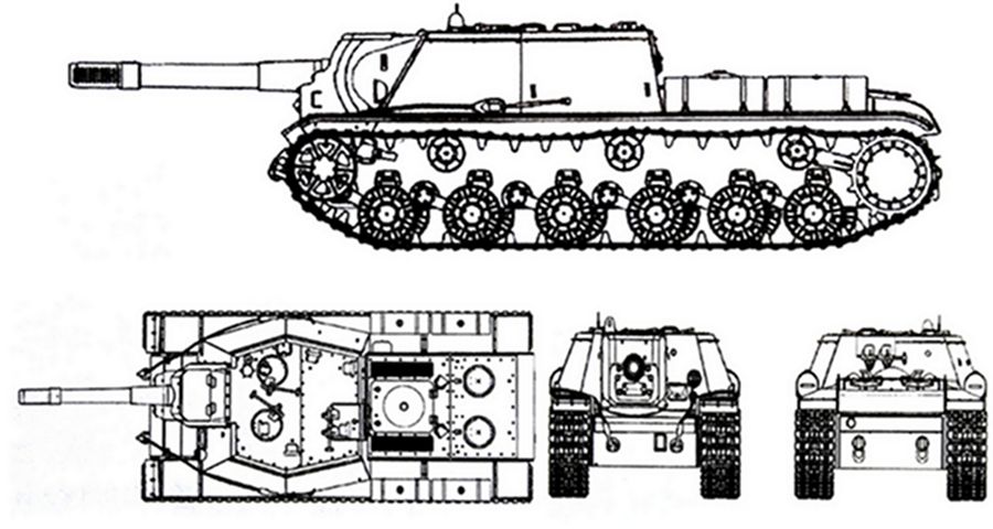 SU-152型自行榴弹炮车