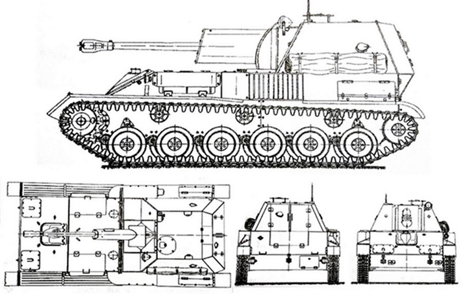 SU-76型自行突击炮车