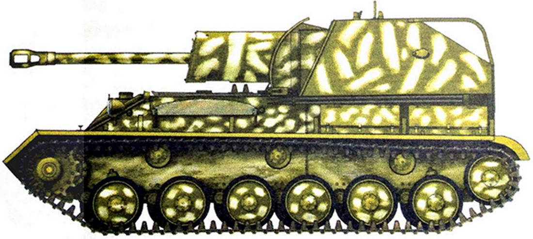 1944年冬天,「苏德战争」期间,东线战场,隶属苏联白俄罗斯方面军的一辆SU-76M型自行突击炮车。