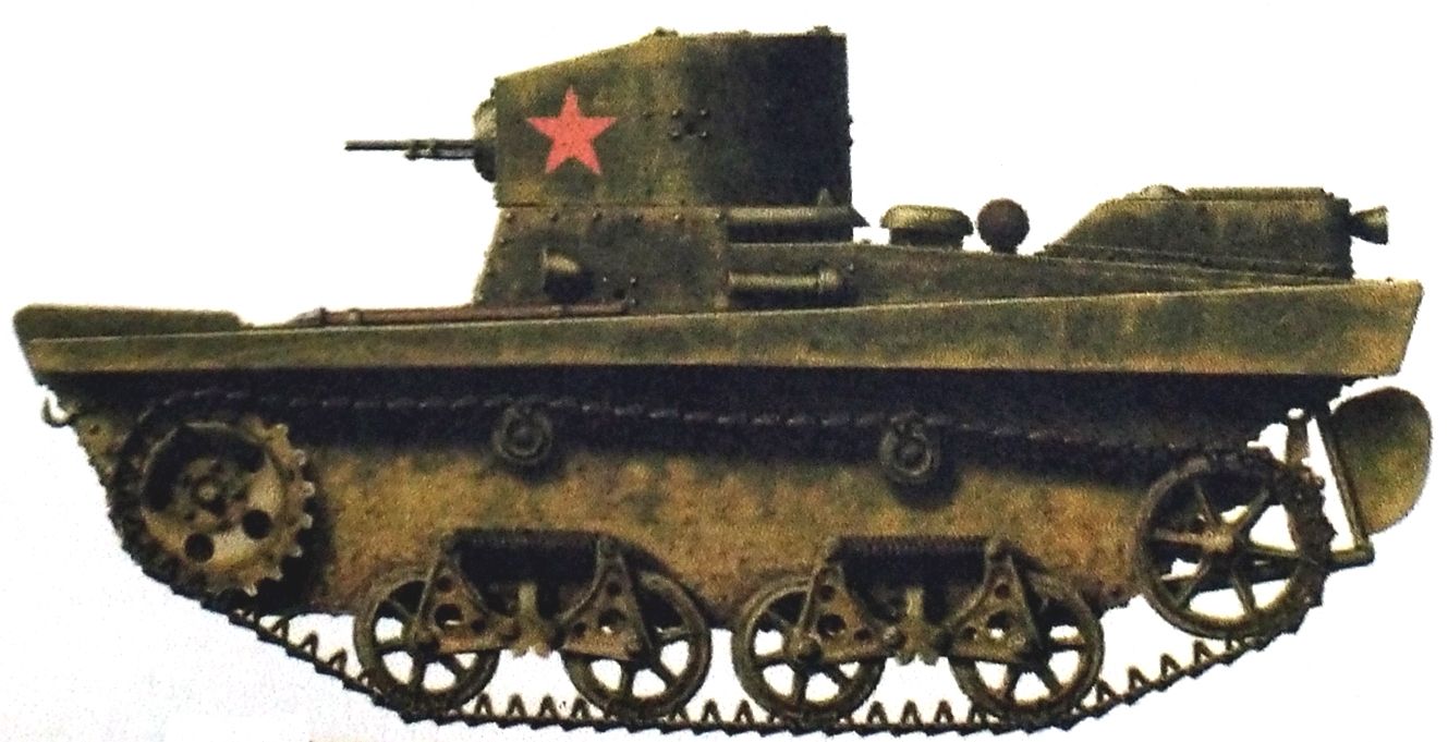 1939年5月,「诺门罕事件」期间,蒙古诺门罕地区,苏军第11坦克旅侦察营的一辆T-37A两栖坦克。