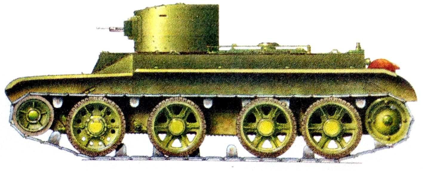 1932年,隶属苏军第5机械化旅的一辆BT-2快速坦克。