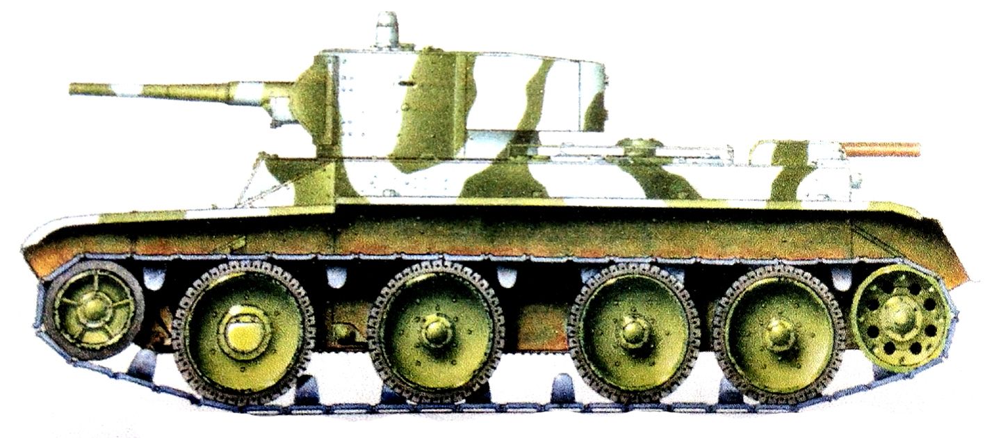 1941-1942年冬季,「苏德战争」期间,东线苏联列宁格勒地区,隶属苏军123装甲旅的一辆BT-5快速坦克。