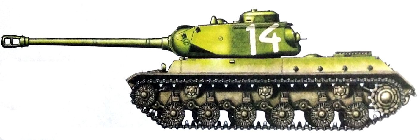 1944年春季，「苏德战争」期间，东线罗马尼亚地区，隶属苏军第11独立近卫重坦克团的一辆IS-2重型坦克。