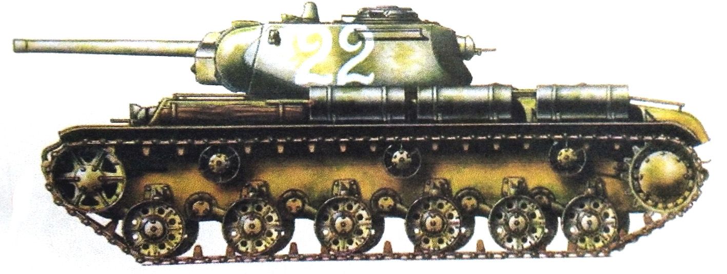 1943年2月,「苏德战争」期间,东线苏联战场,苏联北高加索方面军第6重型突击坦克团的一辆KV-1S重型坦克。