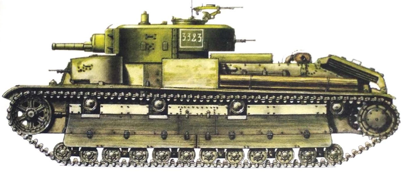 1941年秋季，「苏德战争」期间，苏联西部战线，苏军一辆不明单位的T-28中型坦克。