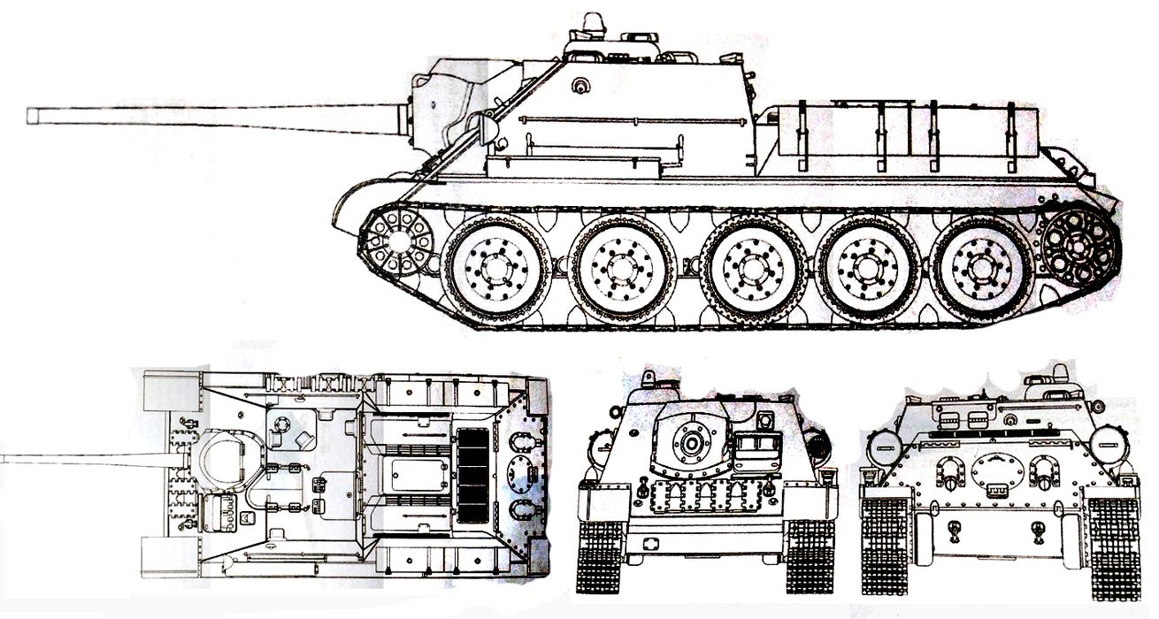SU-85反坦克炮车